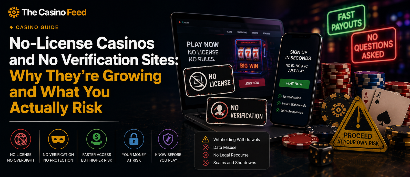 No-License Casinos & No-KYC Sites